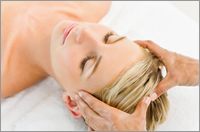massaging scalp